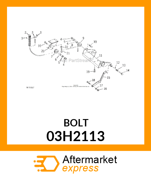 BOLT, ROUND HEAD SHORT SQUARE NECK 03H2113