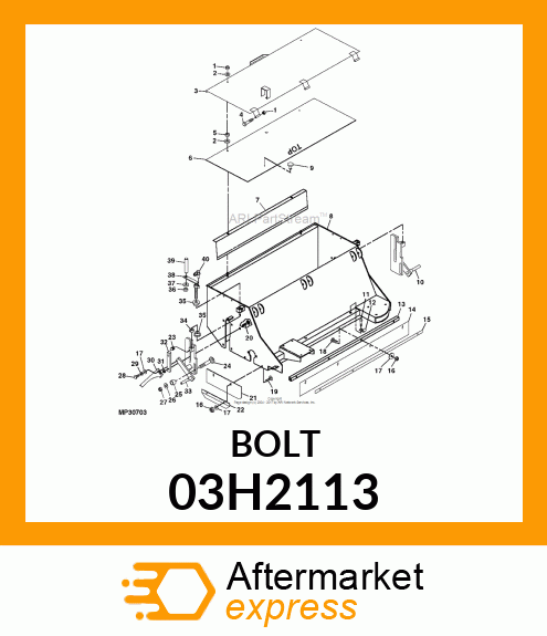 BOLT, ROUND HEAD SHORT SQUARE NECK 03H2113