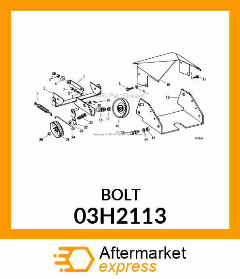 BOLT, ROUND HEAD SHORT SQUARE NECK 03H2113