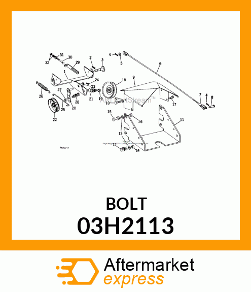 BOLT, ROUND HEAD SHORT SQUARE NECK 03H2113