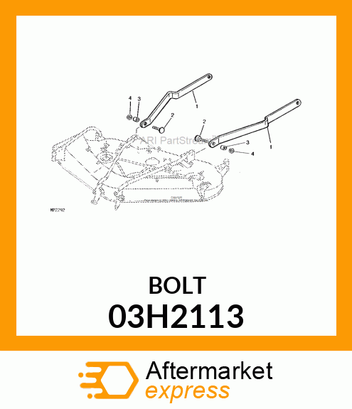 BOLT, ROUND HEAD SHORT SQUARE NECK 03H2113