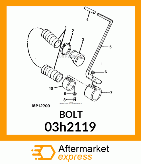 BOLT, ROUND HEAD SHORT SQUARE NECK 03h2119