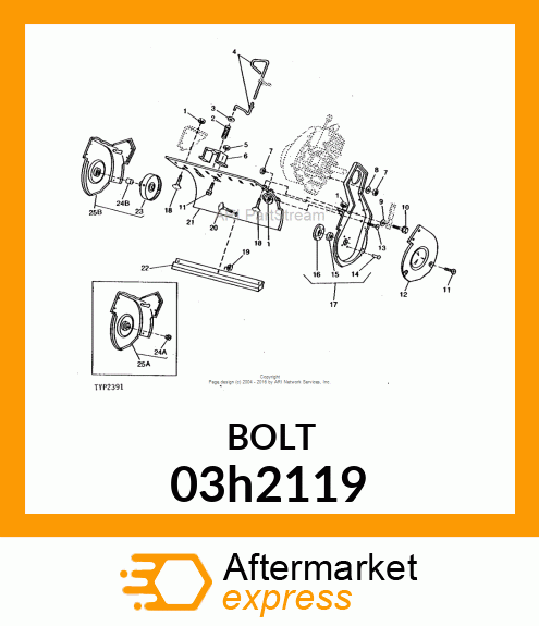 BOLT, ROUND HEAD SHORT SQUARE NECK 03h2119