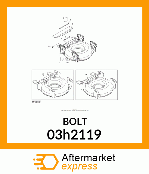 BOLT, ROUND HEAD SHORT SQUARE NECK 03h2119