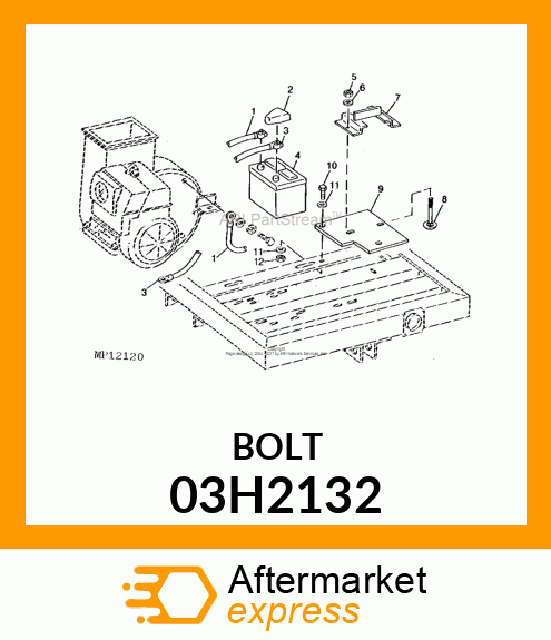 BOLT, ROUND HEAD SQUARE NECK 03H2132