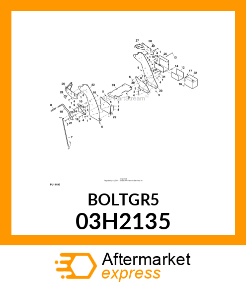 BOLT, ROUND HEAD SHORT SQUARE NECK 03H2135