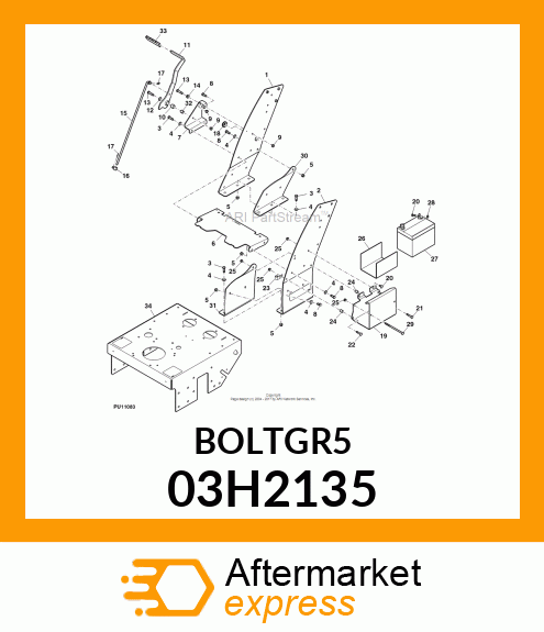 BOLT, ROUND HEAD SHORT SQUARE NECK 03H2135