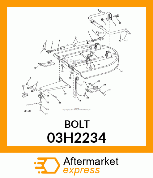 BOLT, ROUND HEAD SHORT SQUARE NECK 03H2234