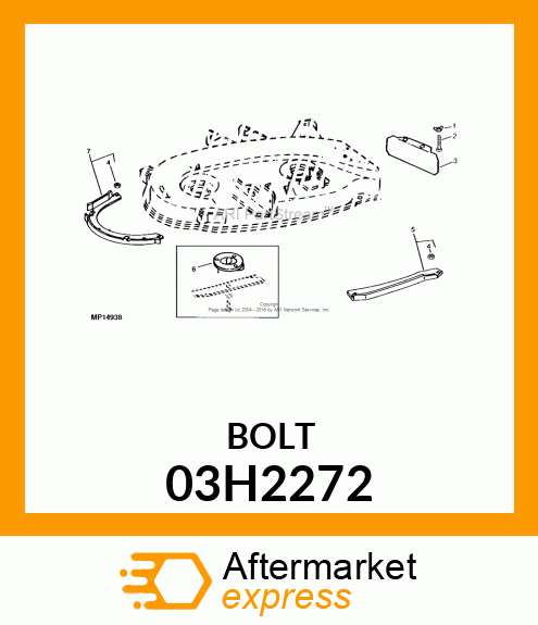 BOLT, ROUND HEAD SHORT SQUARE NECK 03H2272