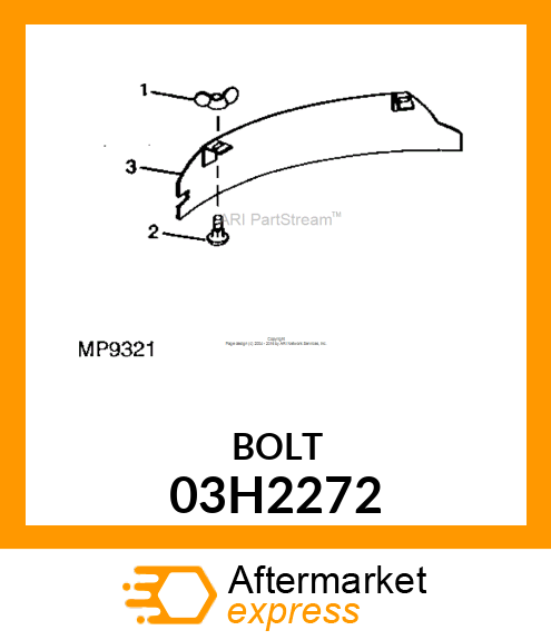 BOLT, ROUND HEAD SHORT SQUARE NECK 03H2272