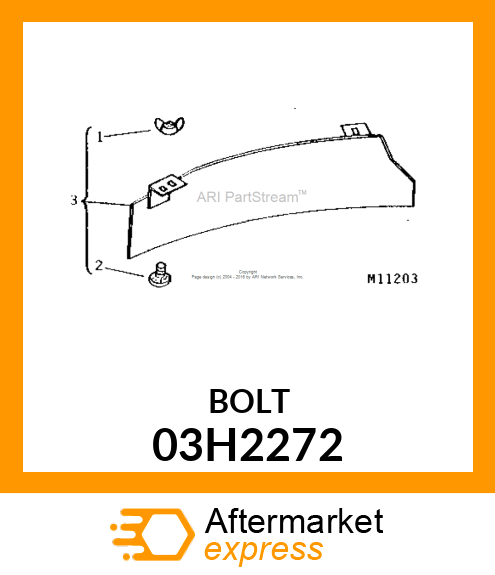 BOLT, ROUND HEAD SHORT SQUARE NECK 03H2272