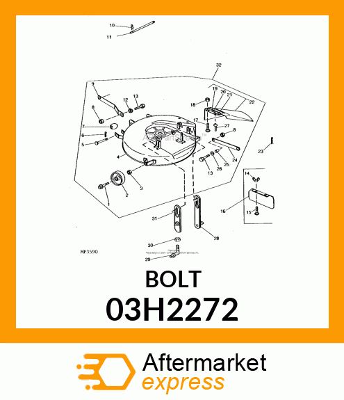 BOLT, ROUND HEAD SHORT SQUARE NECK 03H2272