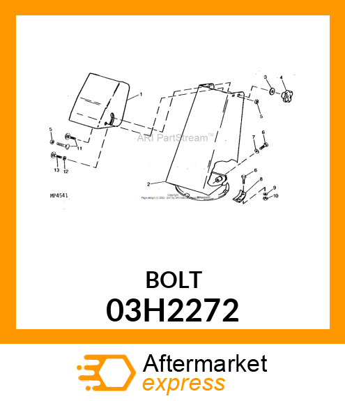 BOLT, ROUND HEAD SHORT SQUARE NECK 03H2272