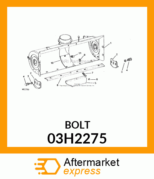 BOLT, ROUND HEAD SHORT SQUARE NECK 03H2275