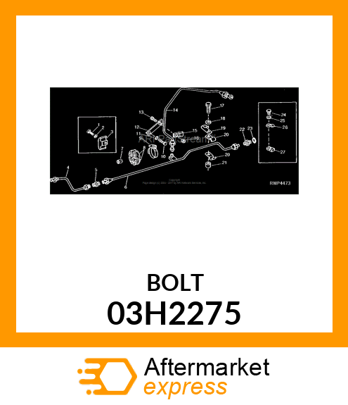 BOLT, ROUND HEAD SHORT SQUARE NECK 03H2275