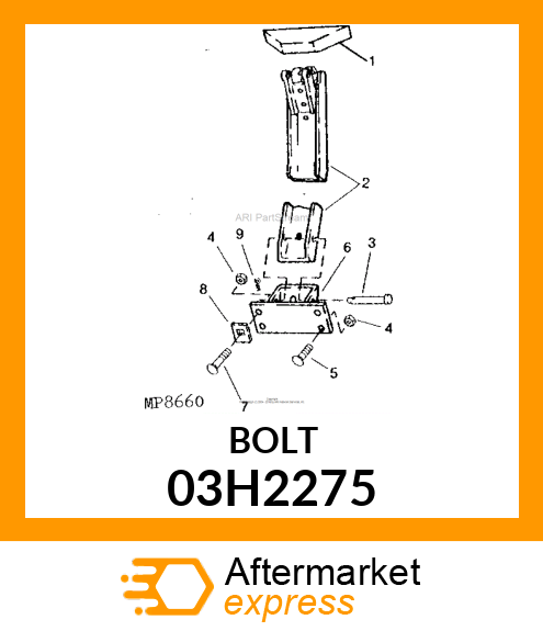 BOLT, ROUND HEAD SHORT SQUARE NECK 03H2275