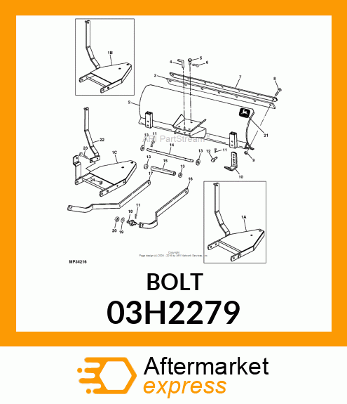 BOLT, ROUND HEAD SQUARE NECK 03H2279