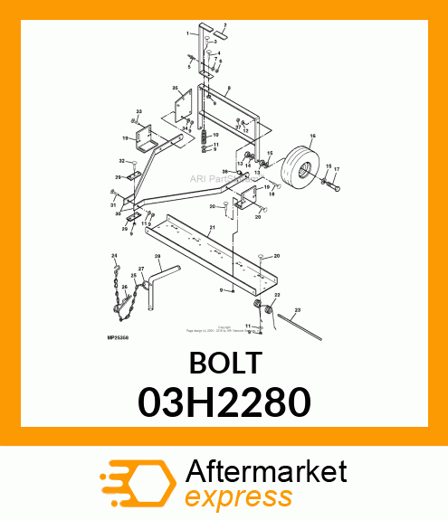 BOLT, ROUND HEAD SQUARE NECK 03H2280