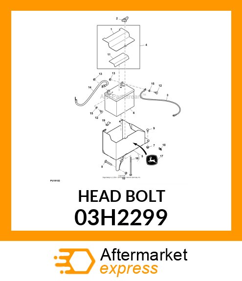 BOLT, ROUND HEAD SHORT SQUARE NECK 03H2299