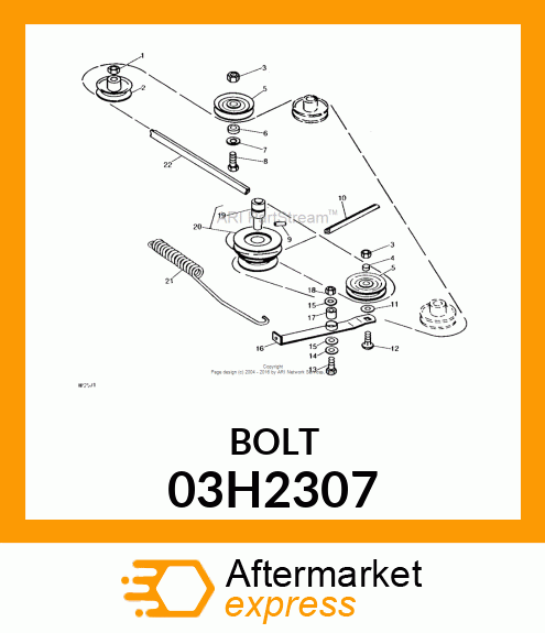 BOLT, ROUND HEAD SHORT SQUARE NECK 03H2307