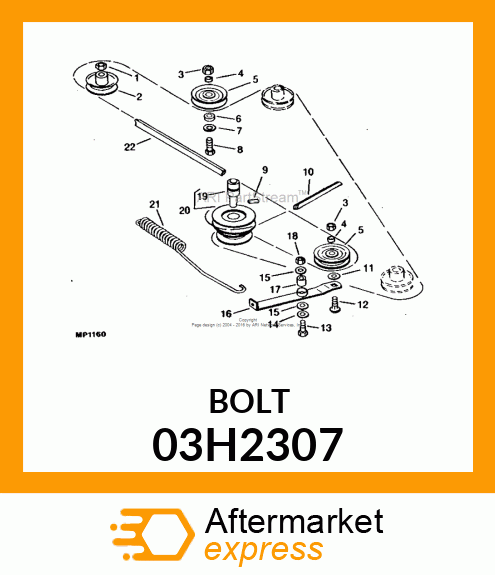 BOLT, ROUND HEAD SHORT SQUARE NECK 03H2307