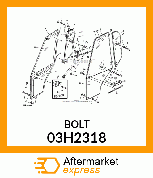 BOLT, ROUND HEAD SQUARE NECK 03H2318