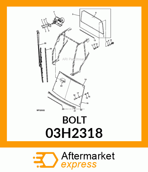 BOLT, ROUND HEAD SQUARE NECK 03H2318