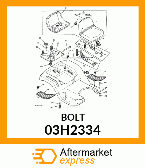 BOLT, ROUND HEAD SQUARE NECK 03H2334