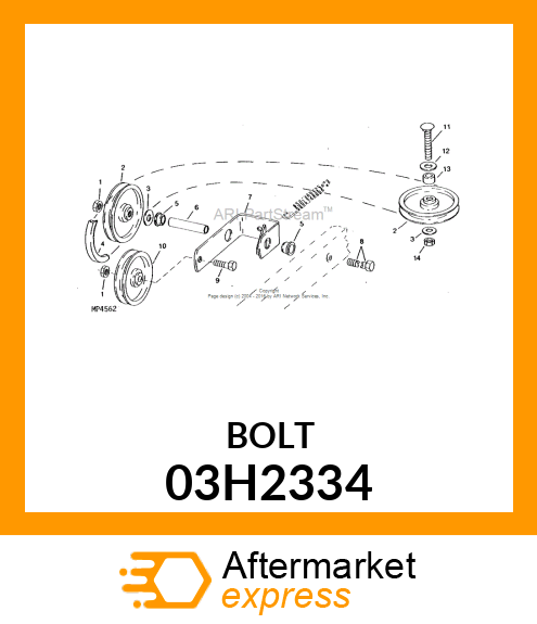 BOLT, ROUND HEAD SQUARE NECK 03H2334