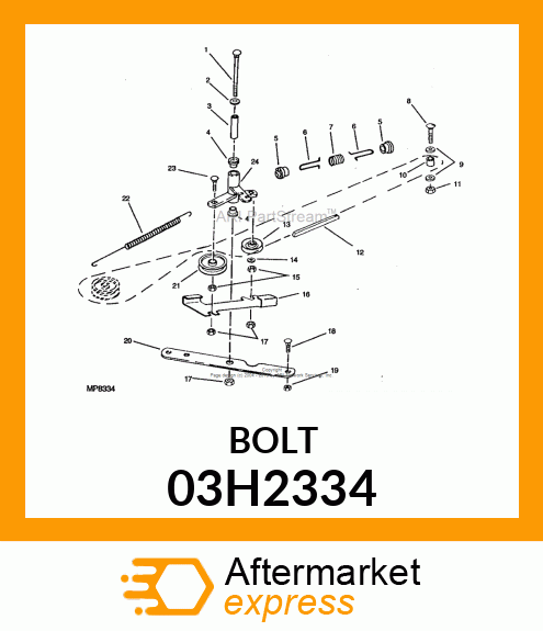 BOLT, ROUND HEAD SQUARE NECK 03H2334