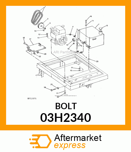 BOLT, ROUND HEAD SQUARE NECK 03H2340