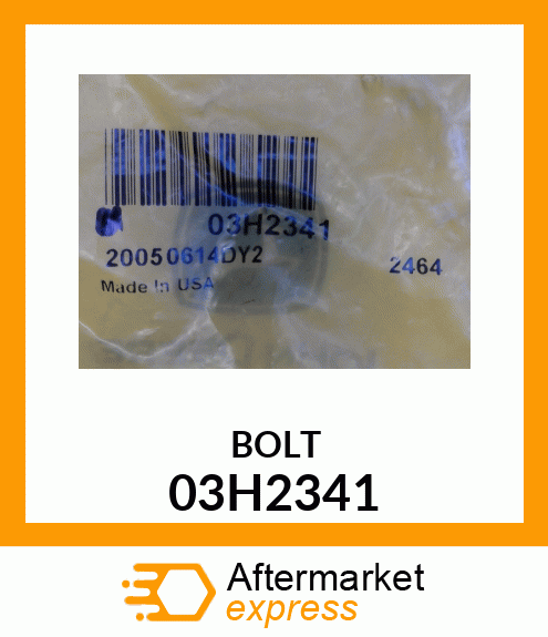 BOLT, ROUND HEAD SHORT SQUARE NECK 03H2341