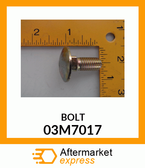 BOLT, RD HD SQ LONG NECK, METRIC 03M7017