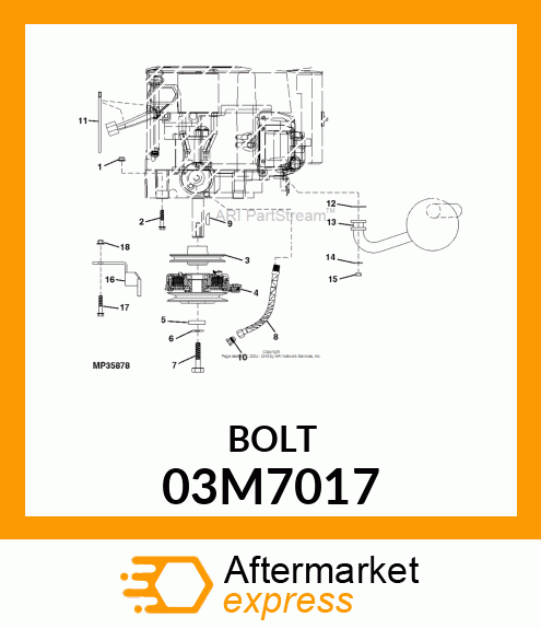 BOLT, RD HD SQ LONG NECK, METRIC 03M7017