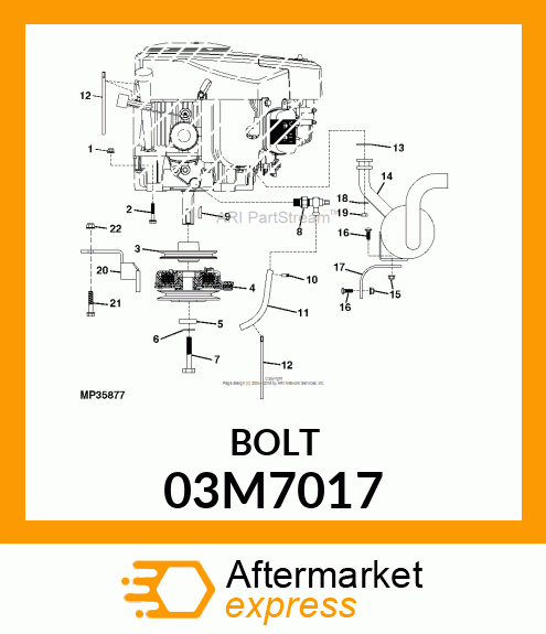 BOLT, RD HD SQ LONG NECK, METRIC 03M7017