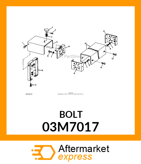 BOLT, RD HD SQ LONG NECK, METRIC 03M7017