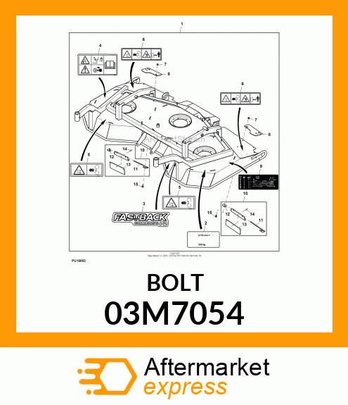 BOLT, RD HD SQ LONG NECK, METRIC 03M7054