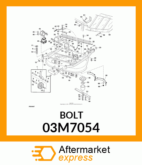 BOLT, RD HD SQ LONG NECK, METRIC 03M7054