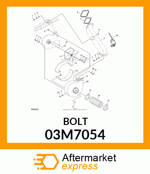 BOLT, RD HD SQ LONG NECK, METRIC 03M7054