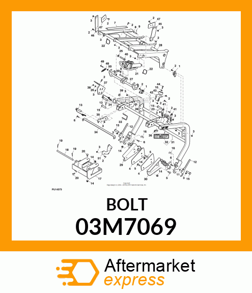 BOLT, RD HD SQ LONG NECK, METRIC 03M7069