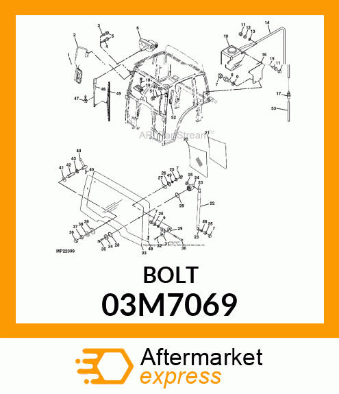 BOLT, RD HD SQ LONG NECK, METRIC 03M7069