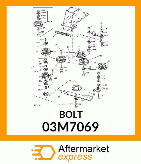 BOLT, RD HD SQ LONG NECK, METRIC 03M7069