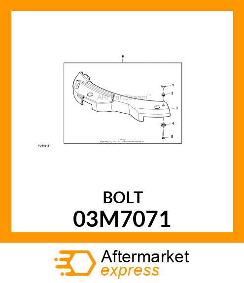 BOLT, RD HD SQ LONG NECK, METRIC 03M7071