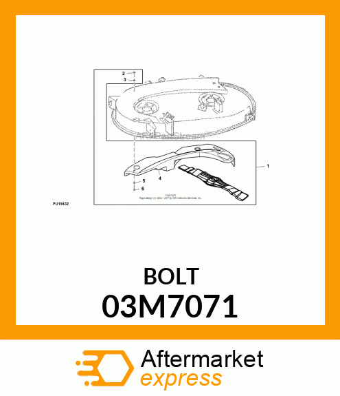 BOLT, RD HD SQ LONG NECK, METRIC 03M7071