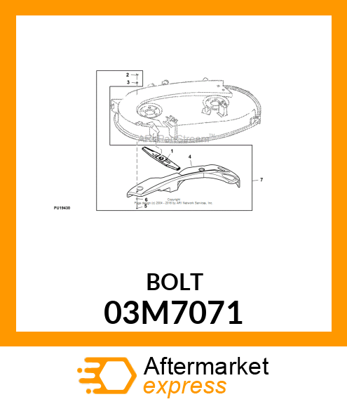 BOLT, RD HD SQ LONG NECK, METRIC 03M7071