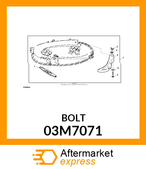 BOLT, RD HD SQ LONG NECK, METRIC 03M7071