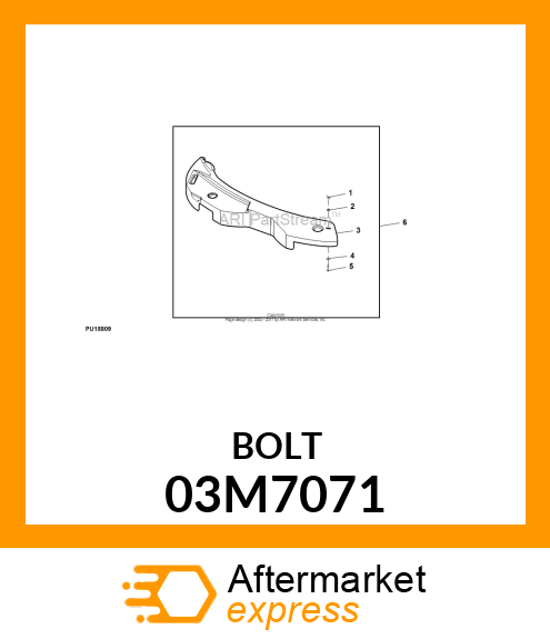 BOLT, RD HD SQ LONG NECK, METRIC 03M7071