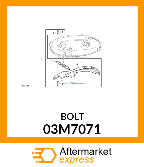 BOLT, RD HD SQ LONG NECK, METRIC 03M7071