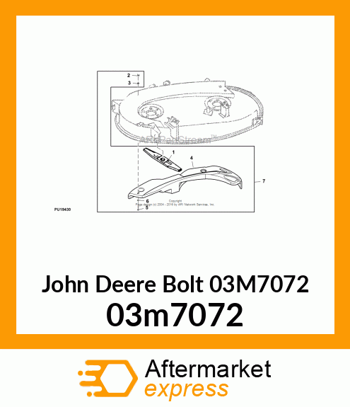 BOLT, RD HD SQ LONG NECK, METRIC 03m7072