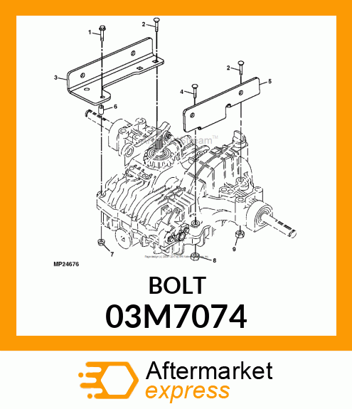 BOLT, RD HD SQ LONG NECK, METRIC 03M7074